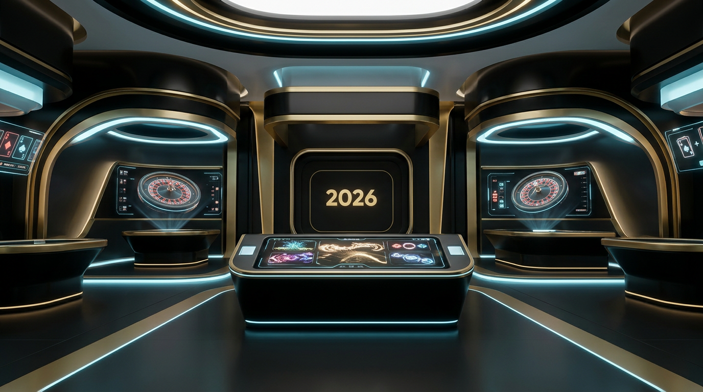 Nowoczesne kasyno online 2026 z interfejsem holograficznym i luksusowym wykończeniem