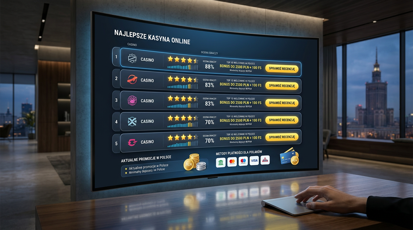 Ranking najlepszych kasyn online w Polsce 2026